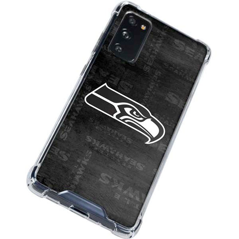 NFL Seattle Seahawks Black & White Galaxy S20 FE Clear Case